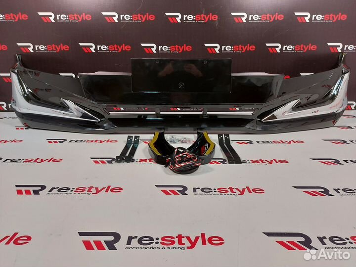 Губа передняя Toyota Land Cruiser Prado 120 Черная