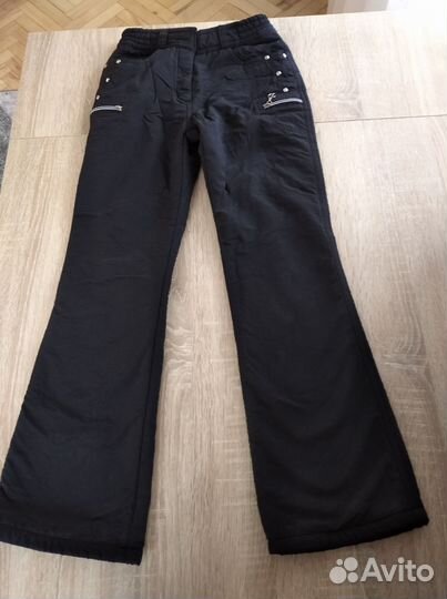 Брюки утеплённые для девочки 134-140