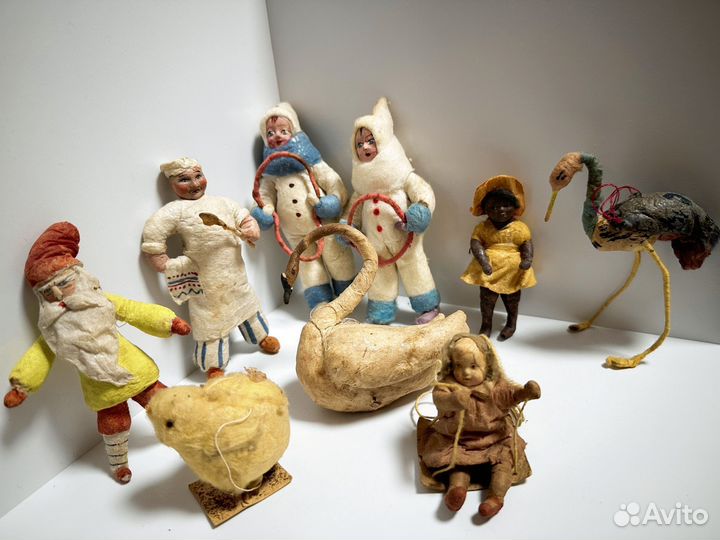 Ватные новогодние игрушки, дореволюционные