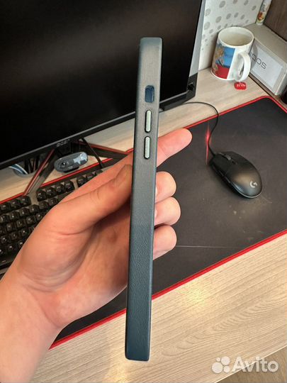 Чехол кожа на iPhone 12 Pro Max MagSafe