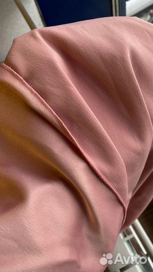 Атлас пыльно розовый отрез