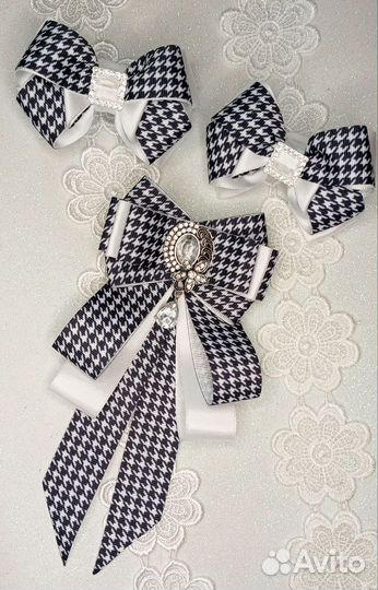 Школьный комплект банты галстук