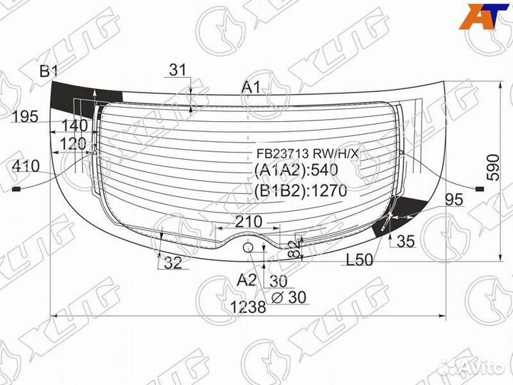 Стекло заднее Infiniti EX