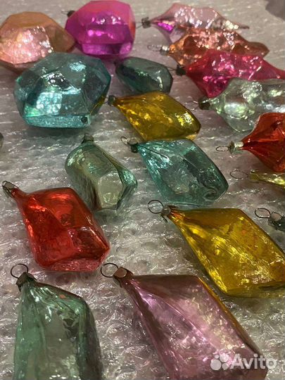 Елочные игрушки СССР ледяные