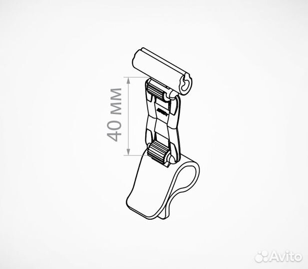 Комплект для крепления на край посуды, 40мм чёрный