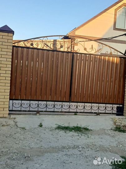 Ворота ручные откатные арочные штакетник