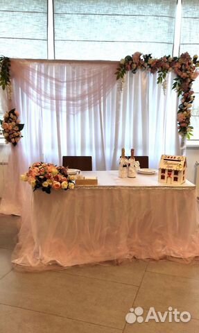 Свадебный декор зала (президиум, задник,фотозона)