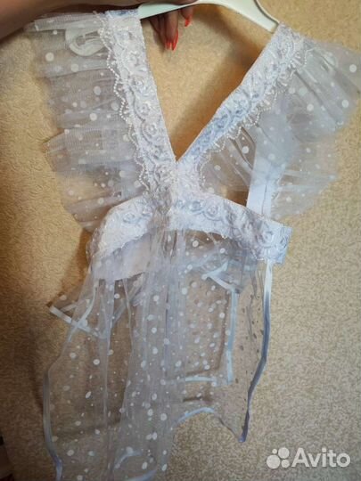 Белый школьный фартук