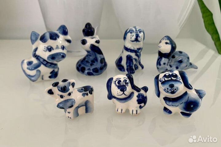 Статуэтки/сувениры гжель. Лот из 8 шт