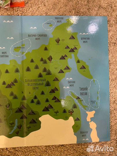 Пазл магнитная карта России