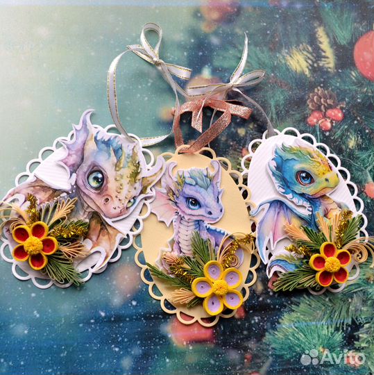 Новогодние сувениры ручной работы. Квиллинг