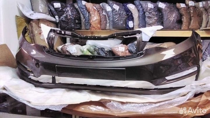 Бампер передний kia rio 15-17 кофейный vc5