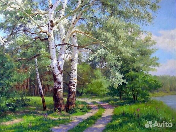 Картина по номерам 40x50 Голая береза