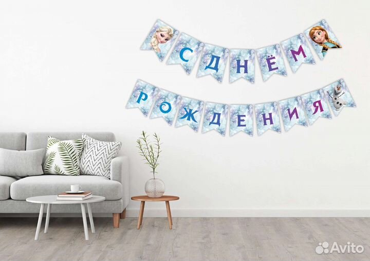 Растяжка с днем рождения холодное сердце