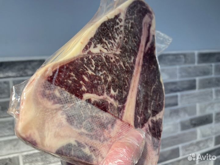 Тибон стейк, мраморная говядина, мясо