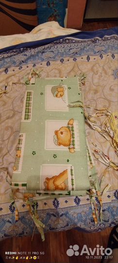 Мягкие бортики для детской кроватки