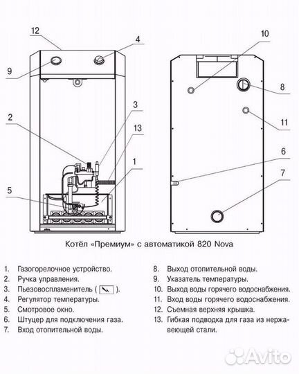 Отопительный газовый котел Лемакс Премиум 16N