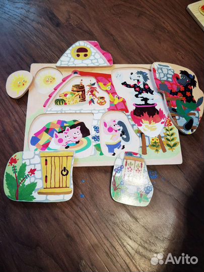 Пазл книжка Симба и кала, три поросенка