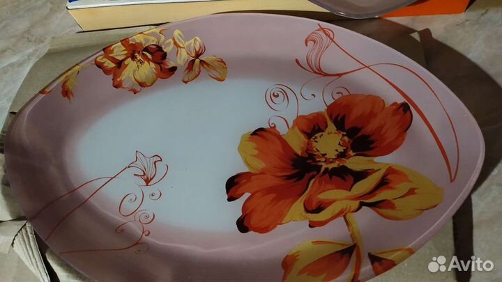 Набор новый. Стекло, 3 блюда