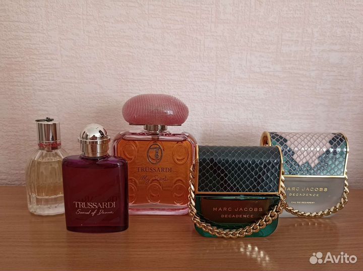 Yves Saint Laurent, Arabesque, Trussardi, Cacharel