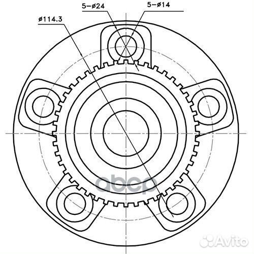 Ступица задняя зад лев Infiniti I30 A32, A32B