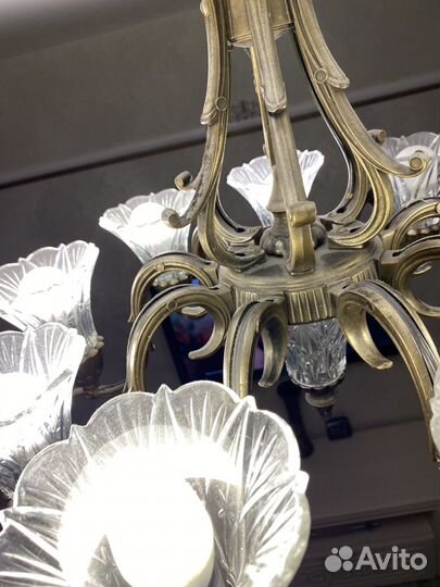 Хрустальная люстра СССР винтажная