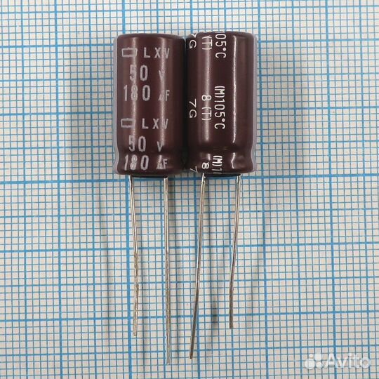 180uF 50v 50v180uF 10x20 LXV - Электролитический к