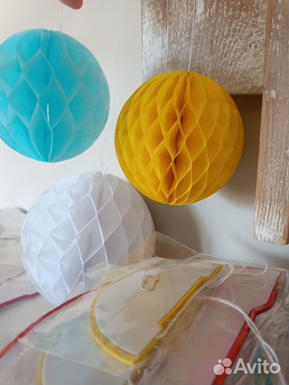 Бумажное украшение шар для декора