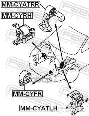 Опора двигателя mitsubishi lancer 07- пер. AT/MT