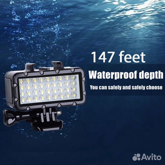 LED фото видео фонарь для дайвинга 36 для GoPro