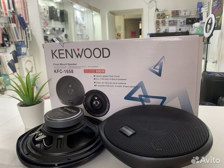 Автомобильные динамики kenwood KFC-1656 (новые)
