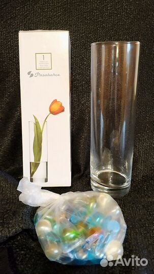 Новая ваза+0,5 кг. марблс
