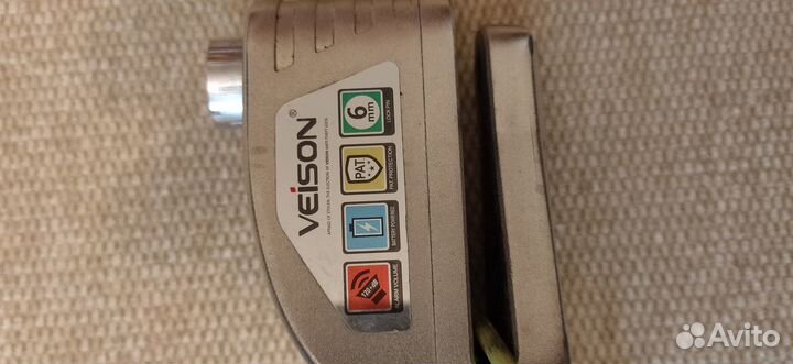 Замок на тормозной диск с сигнализацией на мото