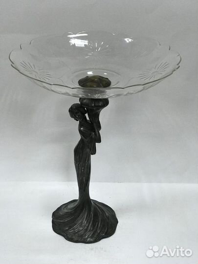 Винтажная хрустальная ваза