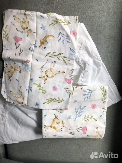 Постельное белье в детскую кроватку новое