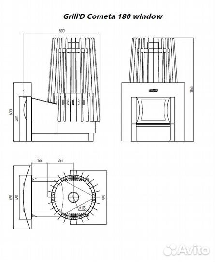 Печь для бани Grill’D Cometa Vega от 8 до 32 кубов