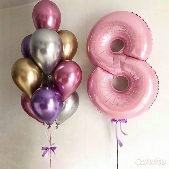 Гелевые шары цифры