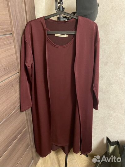 Платье с кардиганом