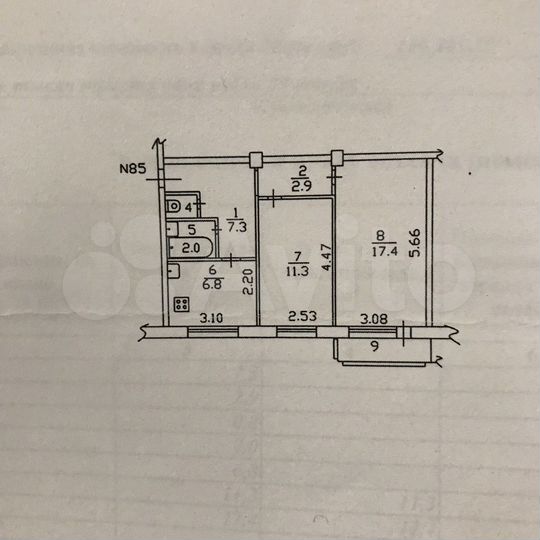 2-к. квартира, 48,5 м², 3/5 эт.