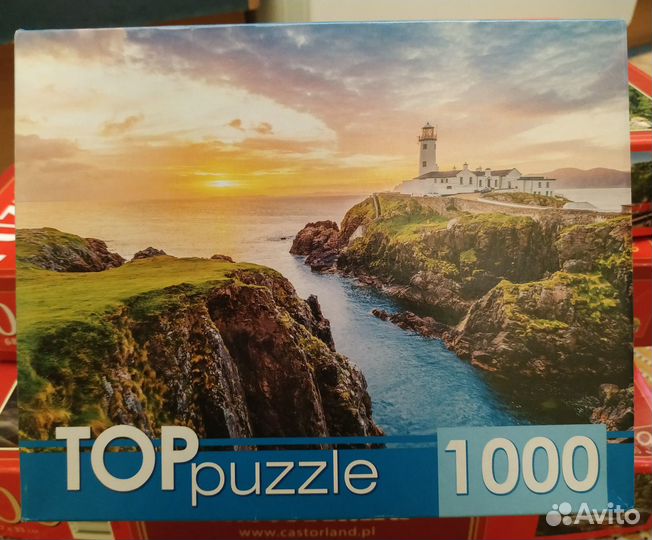 Пазлы TOPpuzzle1000 новый. Ирландия. Маяк на мысе