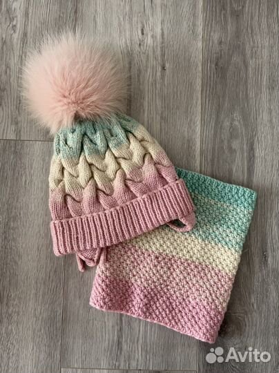 Шапка и снуд зима демисезон
