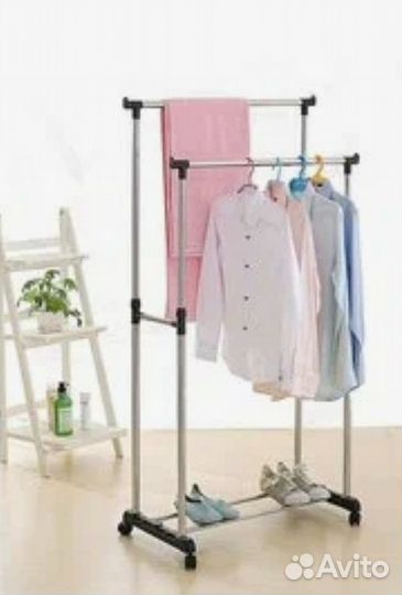 Вешалка напольная двухярусная стойка