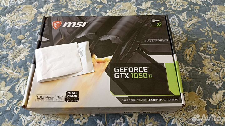 MSI GeForce GTX 1050 Ti 4GT GTX 1050 Ti 4GT OCV1