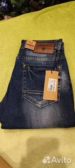 Джинсы Rigas Denim размер 30 синие с потерт