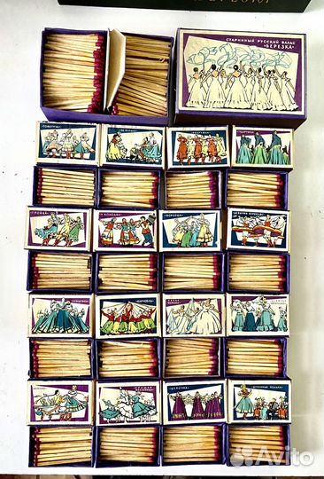 Сувенирный набор спичек СССР Ансамбль Березка