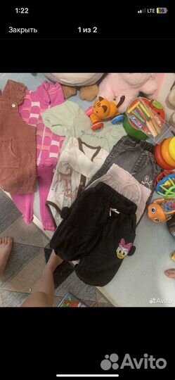 Детская одежда для девочек 74 80 пакетом