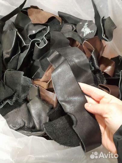 Мелкая обрезь натуральная кожа на вес