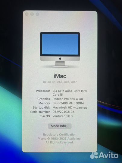 Apple iMac 21,5 2017 4k Retina 3,4Ghz