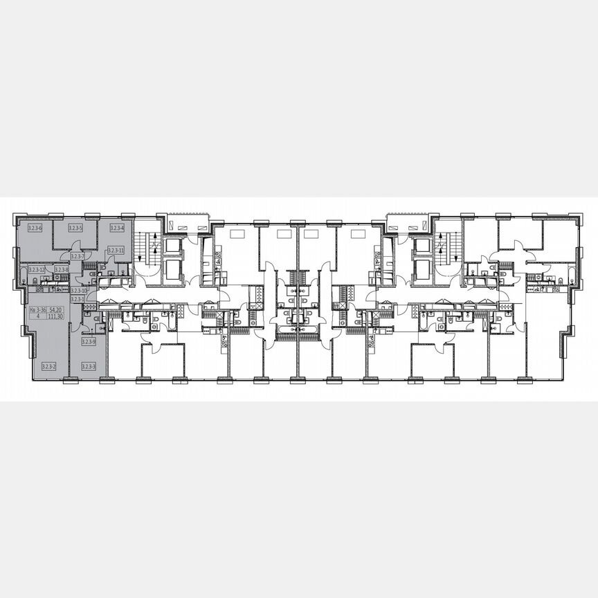 4-к. квартира, 111,4 м², 3/20 эт.