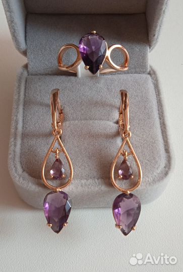 Серьги+кольцо